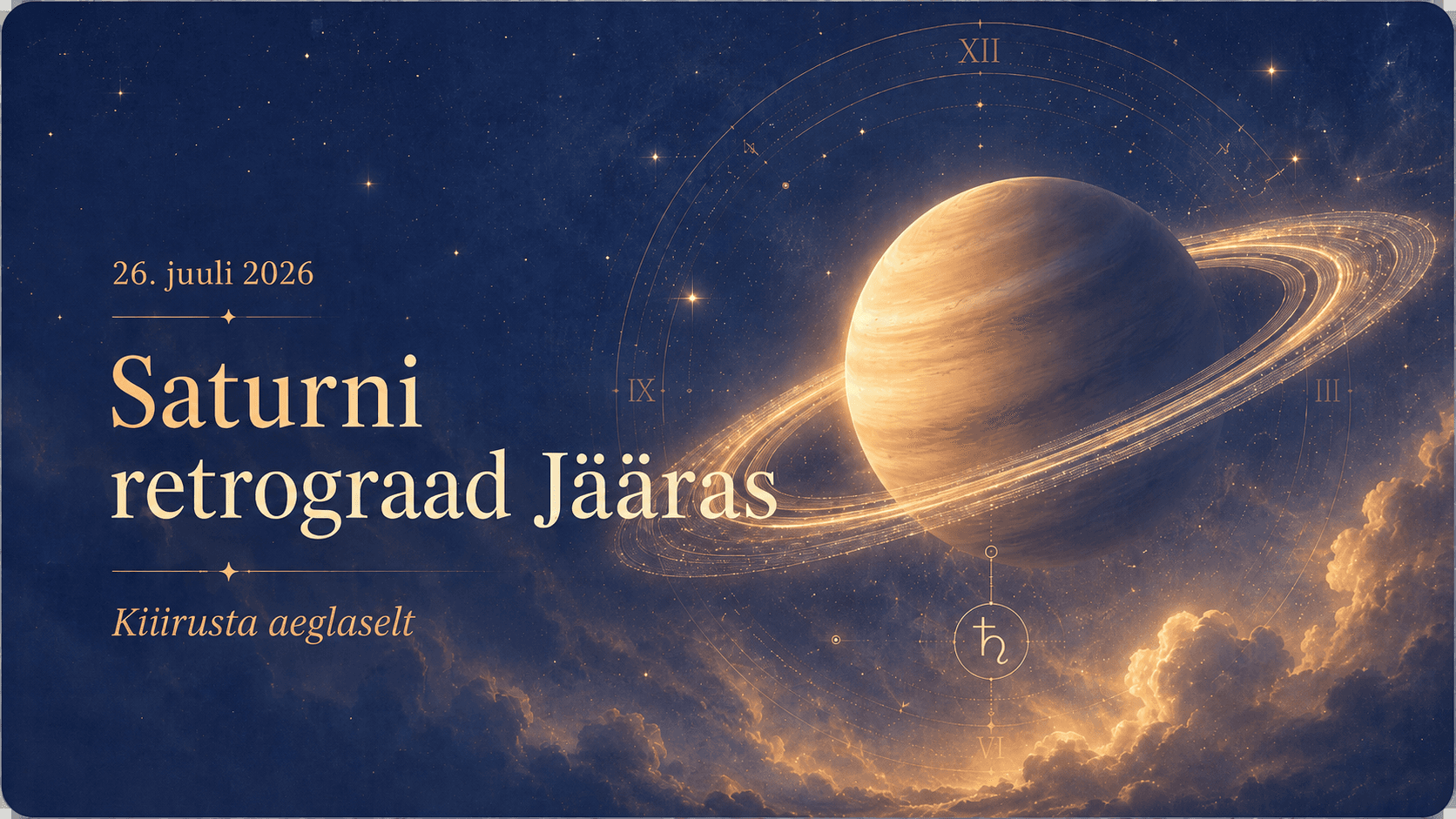 "Saturni retrograad Jääras 2026"