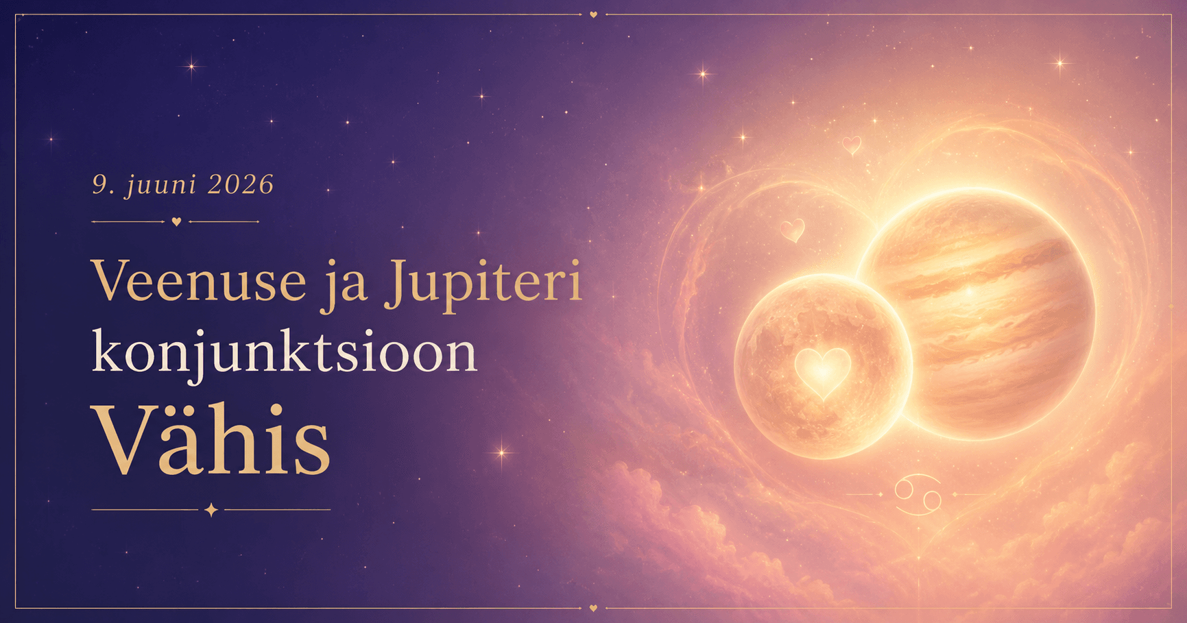 Veenuse ja Jupiteri ühendus Vähi märgis.